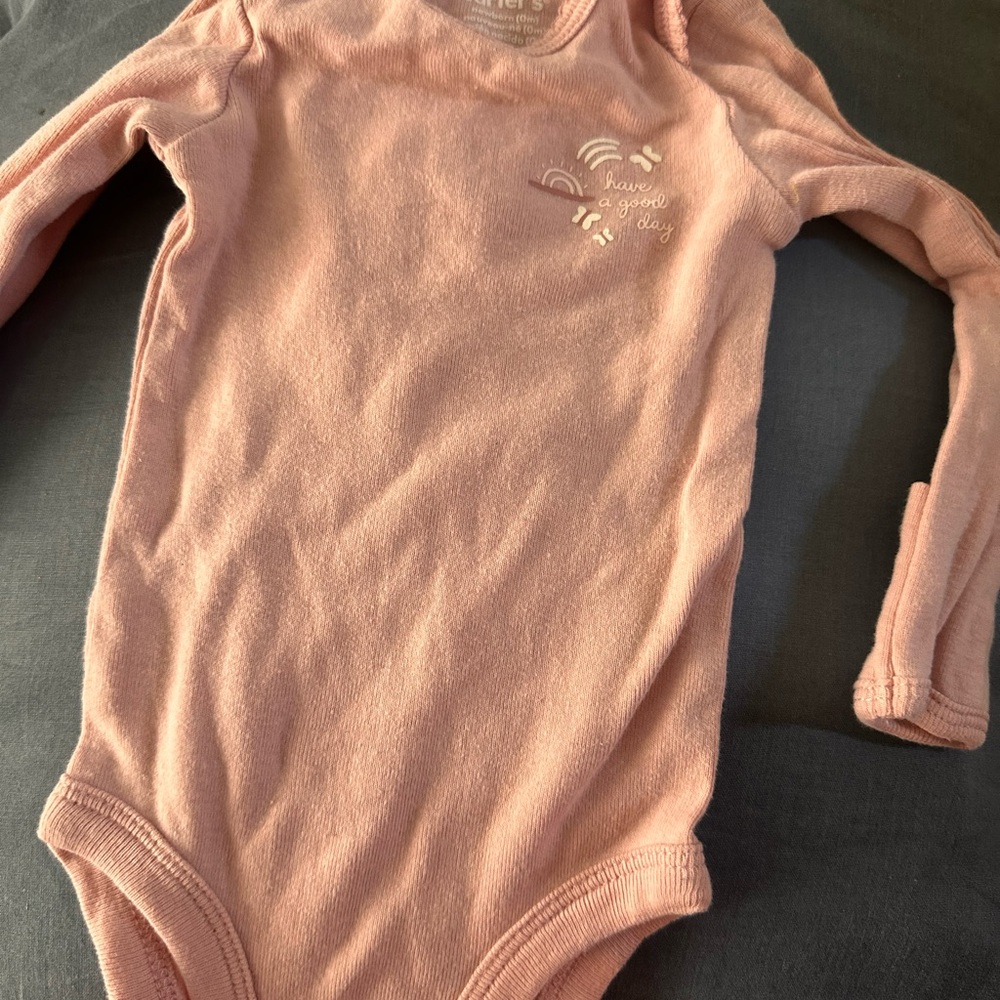 Carter's Pink Long Sleeve Bodysuit